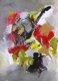 S. M. Naqvi, 10 x 14 Inch, Acrylic on Canvas, Abstract Painting, AC-SMN-068